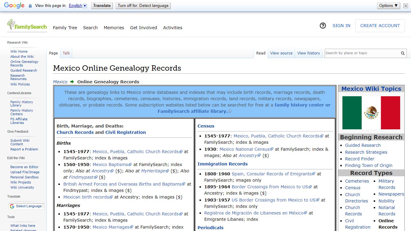 Mexico Online Genealogy Records • FamilySearch